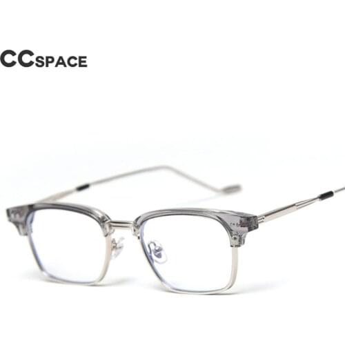 49056 Half Frame Plastic Titanium Glasses Frames Square Men Women Optical Fashion Computer Glasses