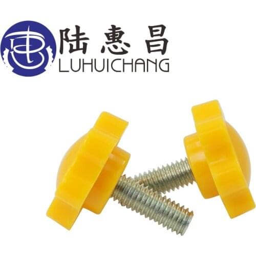 Luchang 5pcs M6 M8 Female Thread Star Shaped Clamping Nuts Knob For Industry Equipment Plastic Carbon Steel 38mm Head diameter
