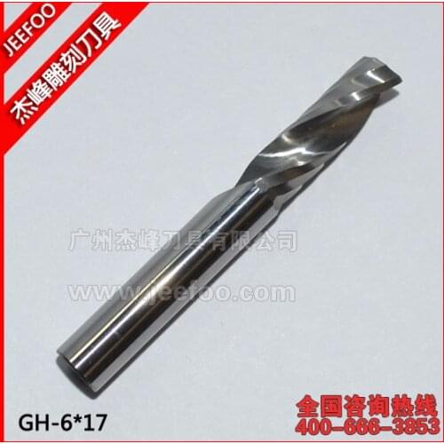 6*17mm Solid carbide One Flute Spiral Bits for cnc machine, CNC Milling Cutters, CNC Router Bit, Acrylic Tools