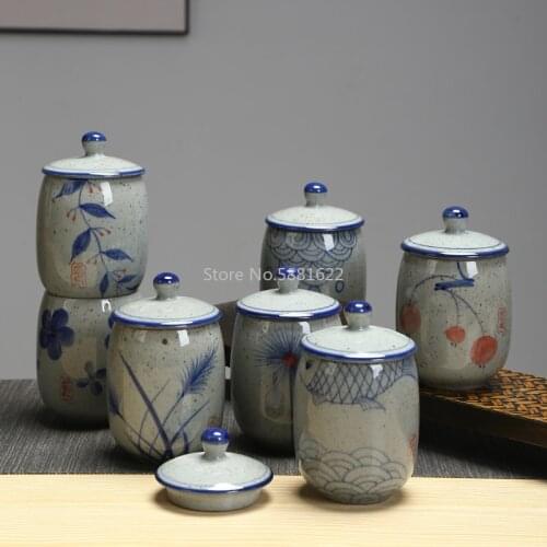 Coffee and tea accessories small ceramic tea caddies porcelain tea canister for tea