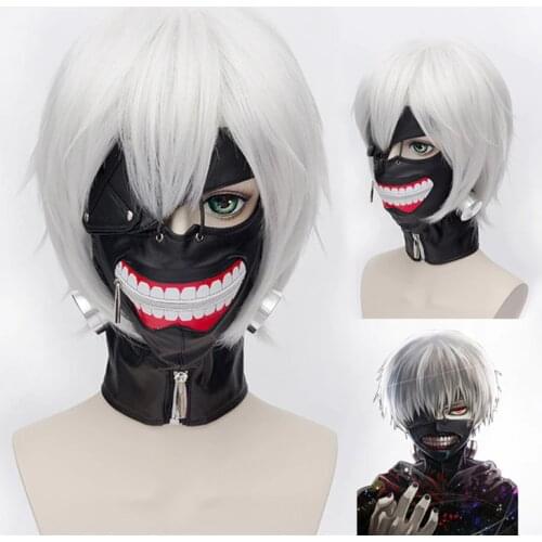 Anime Tokyo Ghoul Kaneki Ken Cosplay Costumes Mask Halloween Party Masks Cosplay