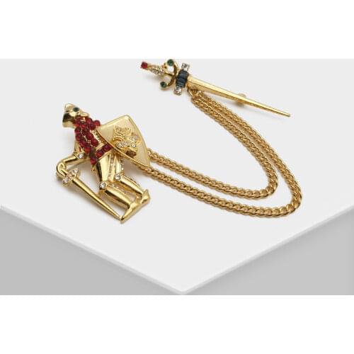 Amorita boutique vintage design swordman brooches