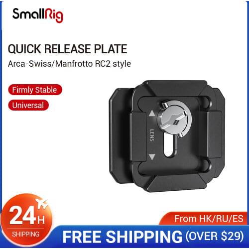 SmallRig Quick Release Plate For Arca-Swiss and Manfrotto RC2 Style Baseplate Mount To Tripod Video Shooting Accessories- 2364