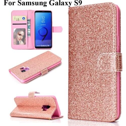 Book Style Wallet Cover for Samsung Galaxy S9 With Window Photo Holder Hand String Stand Case for Samsung S9 GalaxyS9 Bag Shell