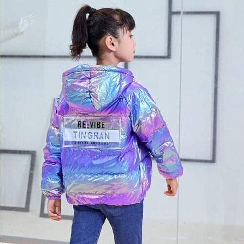 2021 Boy Winter Jacket Warm Autumn Kids Lightweight Down Coat Colorful Hooded Clothing Girl Childrens Outerwear 2 3 4 5 6 7 8Y