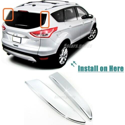 For 2013-2019 Ford Escape SUV Accessories Chrome Rear Window Side Covers Trims