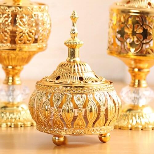 European Style Metal Incense Burner Rod Holder Middle East Sandalwood Incense Burner Carved Design Home Decoration