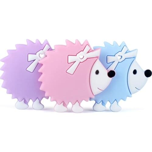 Keep&Grow 1pc Rodents Baby Teethers Hedgehog Silicone BPA Free Teething Toy Infant Teether Beads DIY Pacifier Chain Baby Product
