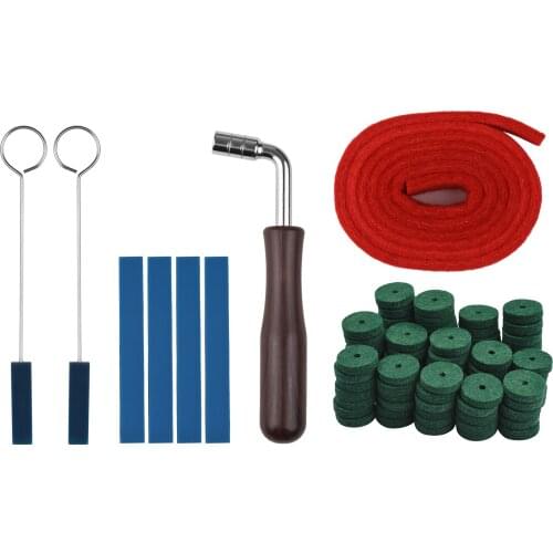 Piano Tuning Hammer Wrench Lever Tool Kit with Strip Rubber Mutes Felt Balance Rail Punchings Piano Maintenance Fastening Tool