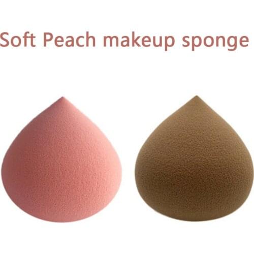 Peachs Shape Cosmetic Puff Foundation Powder Smooth Sponge Dry And Wet Soft Delicate No Pastel Soft Sponge Beauty Makeup Tool