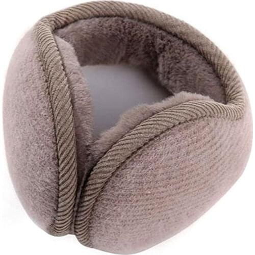 New Fashion Womens Mens Winter Outdoors Warmers Ear Bags Earmuffs Bandless Fleece Ear Earcap Beige Black Gray Pink