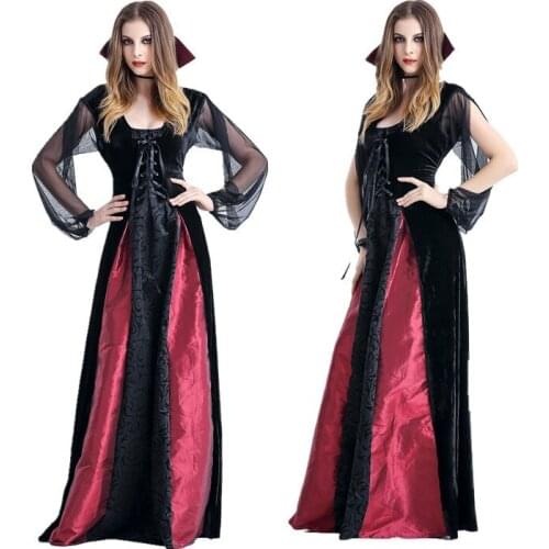 New Women Vampire Costumes Cosplay Adult Gothic Witch Vampire Costumes Halloween Masquerade Plays Vampire Costumes