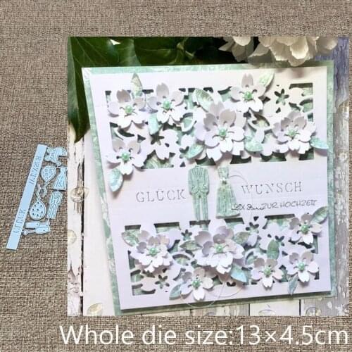 New Design Craft Metal stencil mold Cutting Dies Suit wedding dress letters scrapbook die cuts Album Paper Card Craft Embossing