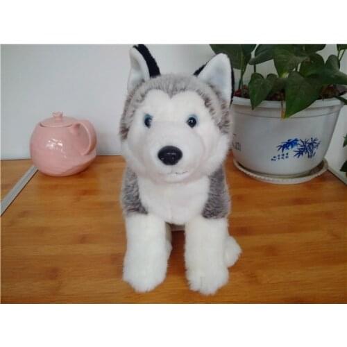 Original Husky Dog Simulation Animal Soft Stuffed Plush Toy Doll Children Baby Birthday Gift