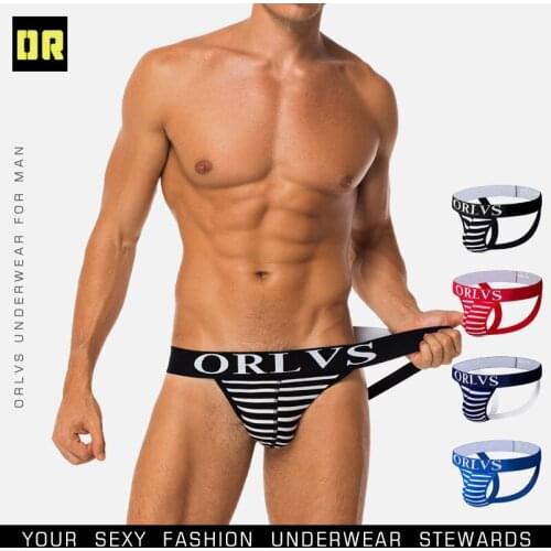 Orlvs new striped fun mens underwear sexy thong mens or126