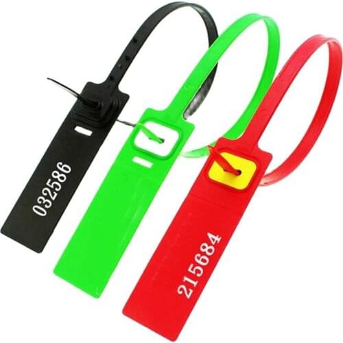 20pcs plastic seal nylon cable tie disposable anti-theft padlock 350mm for container logistics