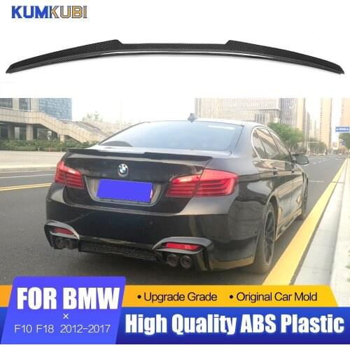 Fit For BMW 5 Series F10 Spoiler 2012--2017 Year Real Glossy Black Carbon Fiber Rear Wing M4 Style Sport Accessories Body Kit