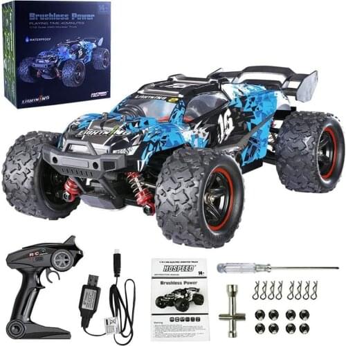 HS 18422 2.4G 1:18 RC Car Brushless Four-wheel Drive Full-scale High-speed Car With Built-in Battery Remote Control Truck Toys