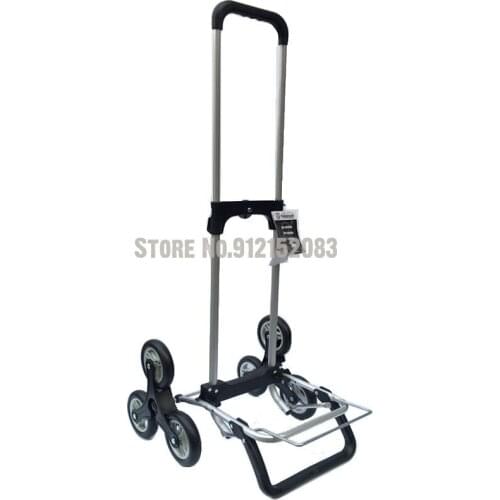 Shopping Cart Handle Height Foldable Portable Asian Road Climbing Wheel Trolley Mute And Waterproof