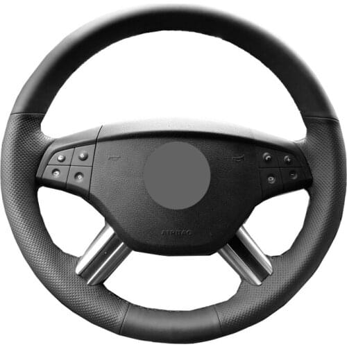 Hand Sew Car Steering Wheel Cover Wrap Leather Suede For Mercedes Benz W164 ML350 ML500 05-06 X164 GL450 R500 R63AMG R350 R320