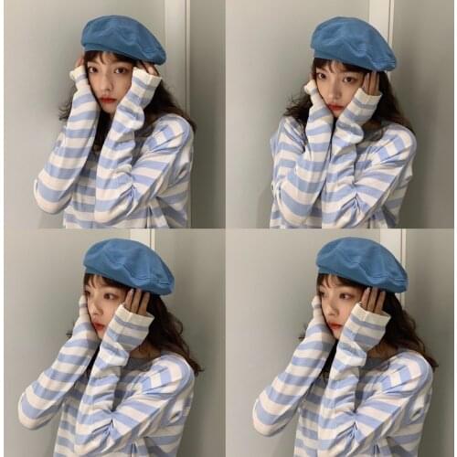 Autumn Winter Hat Berets 2020 New Solid Womens Warm Brand Casual High Quality Womens Vogue Hats for Girls Cap Travel Outdoor