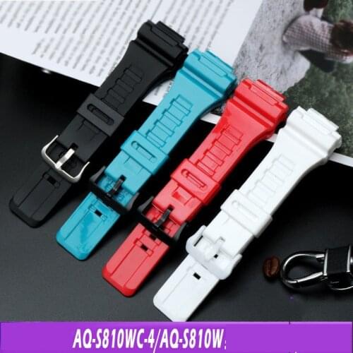 Replacement Strap Watch Band For Casio G-shock AQ-S810W AEQ-110W AQS810W Fashion Elastic Durable Silicone Wrist Strap WatchBands