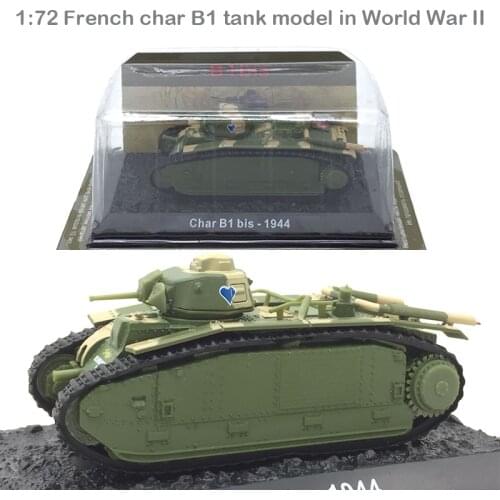 Special Offer 1:72 1944 French char B1 tank model in World War II Alloy collection model