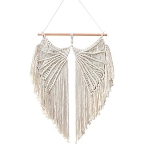 Bohemian Tapestry Pendant Decoration Gorgeous Handmade Wall Decoration Natural Cotton for Home Bedroom-Angel Wings