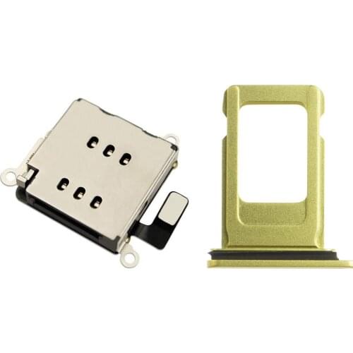 Dual Sim Card Reader Holder Slot Module Flex Cable + Sim Tray For iPhone 11