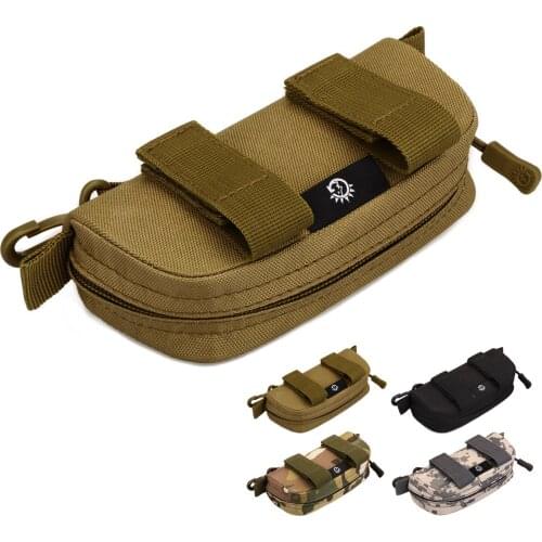 Military Hip Bum Camouflage Glasses Bag Riding Glasses Case Accessory Purse Molle Men Nylon Waist Belt Pack Hook Clutch Bags