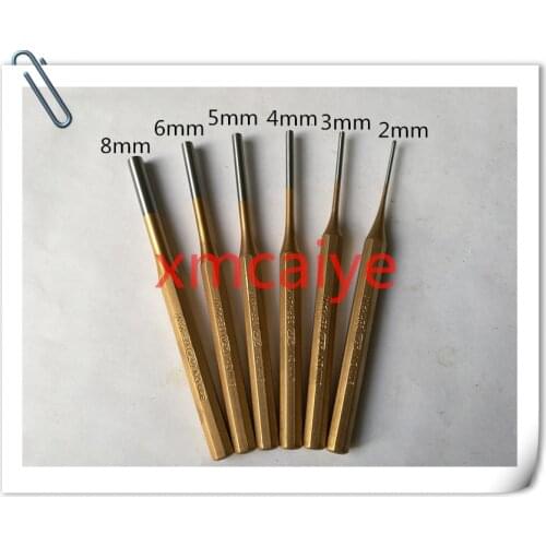 High quality printing parts A0117 six pieces steel punch, steel chisel, spring pin punch