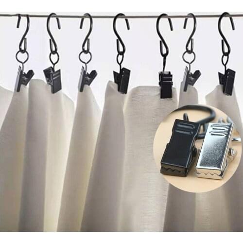 1/10pcs Metal Hanging S Shape Hooks with Clips for Curtain Photo Picture Party String Lights Outdoor Activities Supplies