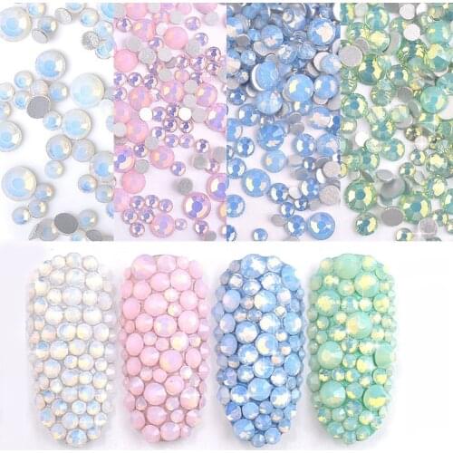 New Fashion 1pcs Glass Zircon Nail Art Decorations Snow Crystal Diamond Nail Rhinestones DIY Flat Bottom Drill Nail Accessories