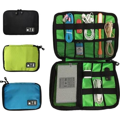 1PCs Portable USB Cable Storage Bag Gadget Organizer USB Charger Power Bank Holder Bag Digital Electronic Accessories Pouch Case