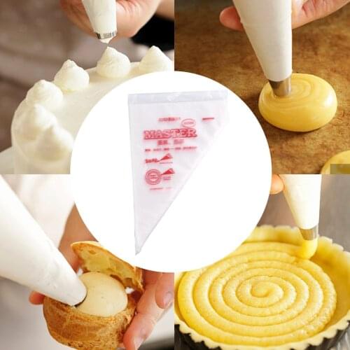 100pcs/bag Icing Piping Cream Nozzle Disposable Pastry Bag Decorating Pastry Icing Nozzles Fondant Cake Tips Tools