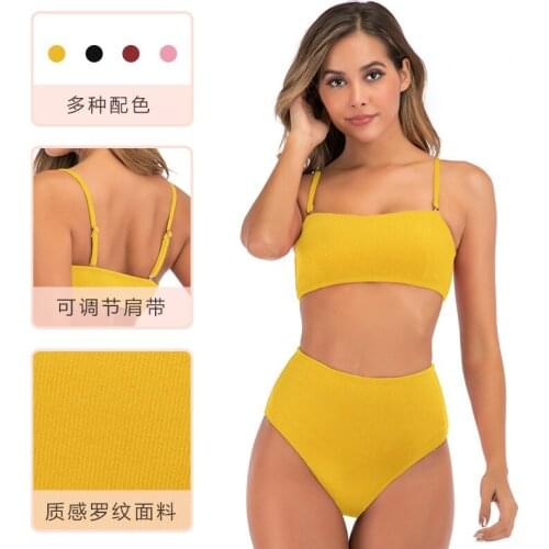 2021 Swimsuit Split Swimsuit Womens Bikini Sexy High Waist Swimsuit Womens Swimsuit