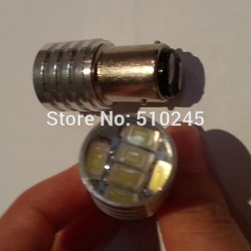 30X PY21W S25 BAY15D 1157 6 SMD 5630 6 LEDs bulb White/Blue lamp auto car brake lights rear lighting free shipping