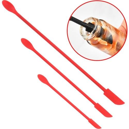 4Pcs Silicone Cake Cream Scrapers Set Lengthen Mini Spatulas Soft Jar Bottle Scraper Fruit Sauce Spatula Kitchen Tools