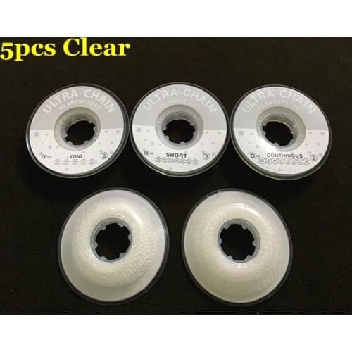5pcs Dental Orthodontic Elastic Ultra Power Chains 15Ft Clear Transparent Continuous short Long
