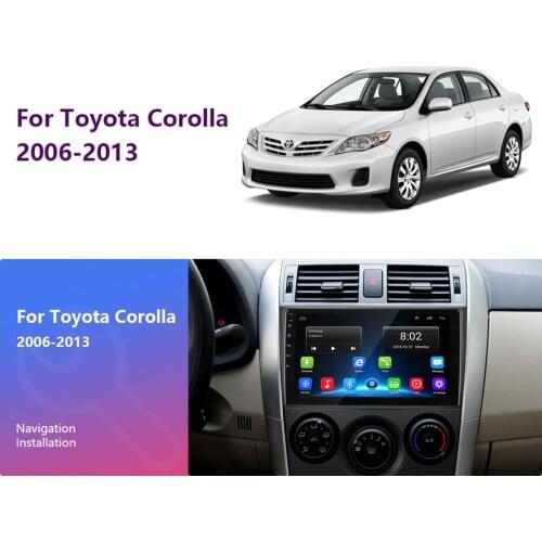 6+128GB For TOYOTA Carolla 2006-2012 Android Car Stereo Radio Screen GPS Navigation Tape Recorder Head Unit Multimedia Player