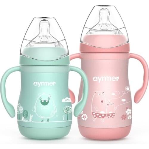 Baby Feeding Bottle Newborn Heat Resistant Bottles Glass Baby Bottle Silicone Straw Water Drink Bottles For Baby Milk Feeder Set