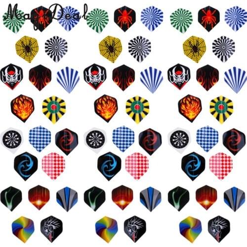 3 Sets 60 Pieces Standard Dart Flights for Steel Tip Darts and Soft Tip Darts Entertainment DIY Dart Mixed Color