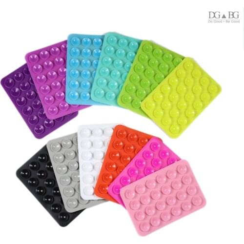 Double Side Silicone Suction Pad For Mobile Phone Fixture Suction Cup Backed 3M Adhesive Silicone Rubber Sucker Pad For Fixed