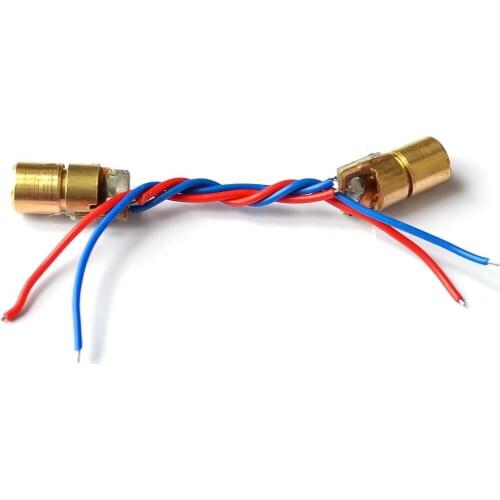 10pcs 650nm 6mm 3V 5mW Laser Dot Diode Module Head With Red Dot High Quality