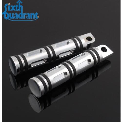Chrome Edge Cut Rear or Front Foot Pegs Footrests For Harley Softail Touring Sportster Dyna