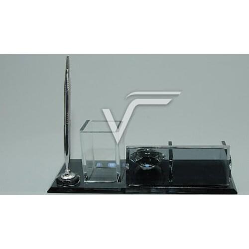 Ad Store Crystal Table Name Yellow Silver Colour Pencil Clock Bussiness Card Area Made in Turkey