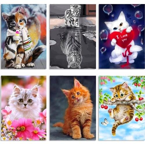 Diamond Mosaic Paintings Full Square Diamond Painting Animal Diamond Embroidery Rhinestones Painting Gift Handmake Jq708
