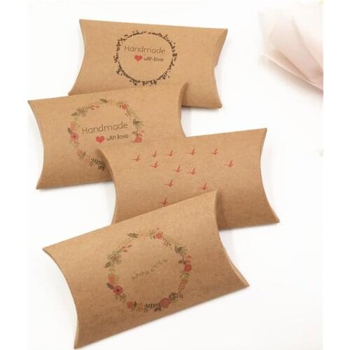 Kraft Paper 100Pcs Boxes Colorful Used for Carrying Small Jewelry Candy Wedding Festival Christmas Packing Paper Gift Bag Box