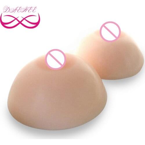 Round Shape 1600g/Pair F Cup Fake Silicone Breast Form Boobs Tit Chest Enhancer Bust For Transgender Crossdresser Drag Queen Men