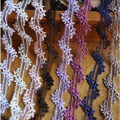 3 Meters 2cm Width 6 Colors Novelty DIY Lace Fabric Water Soluble Lace Clothing Materials Lace DIY Accessories